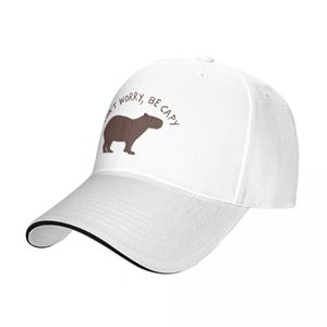 Gorras de béisbol Don't Worry Be Capy Capybara Cap Gorra de béisbol Montañismo wild ball hat Mujer sombrero Hombres 230612