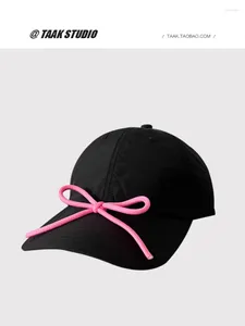 Ball Caps Dopamine Couleur STAPS BOW BASEBLAB CAPOLES FEMMES PRINTEMP SUMPRE CORÉAN MIGLE SUNSHADE SUR SUR BASE SUR SOIR