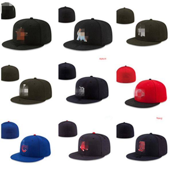 Casquettes de baseball Drop Real Original Fitted Flat Bill Hats True Fit Hip Hop Trucker Chapeaux de baseball Adulte Coton plat Fermé Bonnets flex sun cap mix order taille 7-8