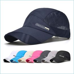 Kogelcaps droog lopen honkbal caps zomer mesh 8 kleuren gorras hoed cap vizier heren sport cool mode snel outdoor nieuwe drop vipjewel dhjlg