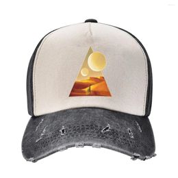Ball Caps Dune avec Sandy Landse et lunes Mode décontractée Un chapeau de casquette de baseball lavé
