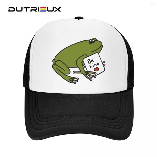 Gorras de bola Dutrieux Moda Lindo Dibujos animados Rana Trucker Hat Hombres Mujeres Personalizado Ajustable Adulto Gorra de béisbol Hip Hop Snapback