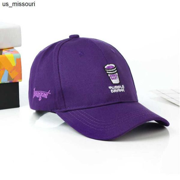 Casquettes De Baseball Brodé Marque Violet Drank Papa Chapeau Pour Femmes Réglable Coton Coupe Casquette De Baseball Hip Hop Été K Pop Snapback Chapeau Hommes Cap J230520