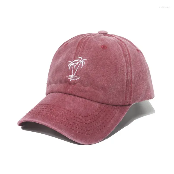 Gorras de bola bordadas palmera gorra de béisbol ajustable papá sombrero conductor sol de mujer