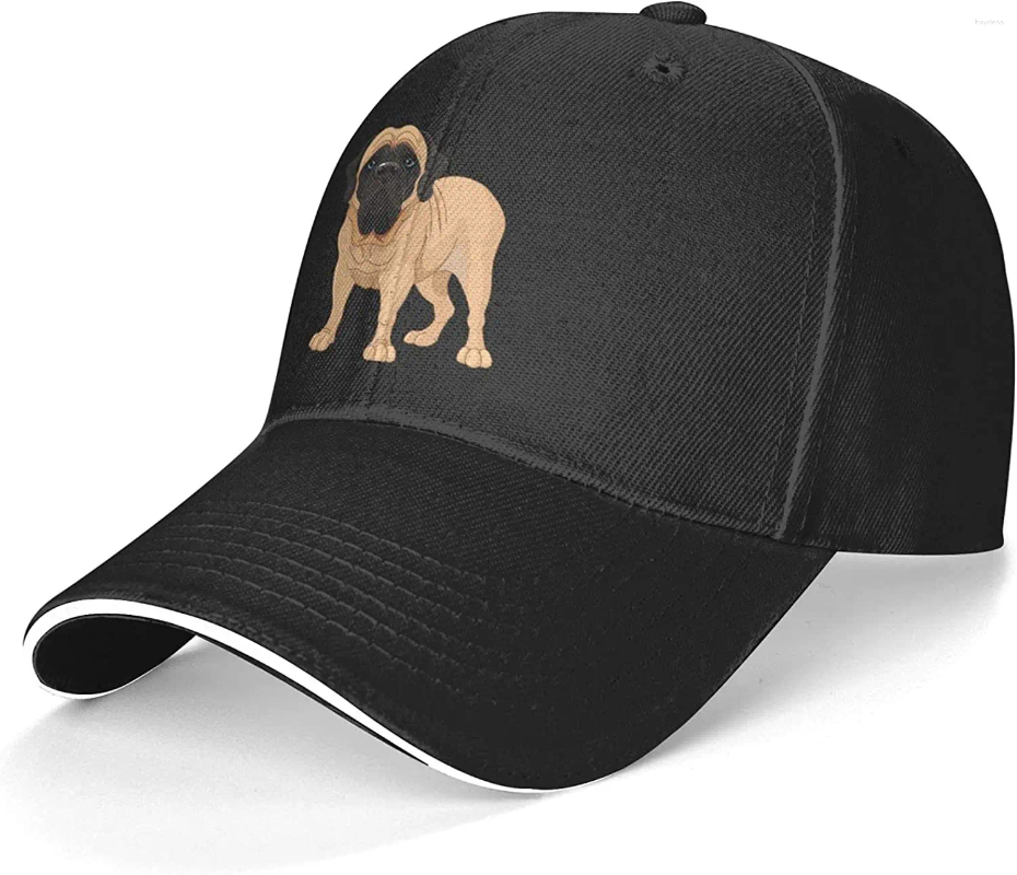 Casquettes de baseball Mastiff anglais unisexe chapeau de papa réglable camionneur casquette de baseball décontractée