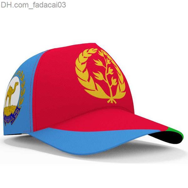 Caps de balle érythréenne Cap de baseball gratuit 3d nom personnalisé équipe érythréenne voyage Africa Nation Ertra Lion Flag Headgear Z230811