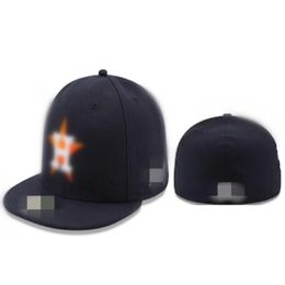 Casquettes de balle Est Mens Ajusté Houston H Hip Hop Taille Chapeaux Baseball Adt Plat Peakfor Hommes Femmes Fl Fermé H2-7.7 Drop Livraison Mode Acc Dhqfe