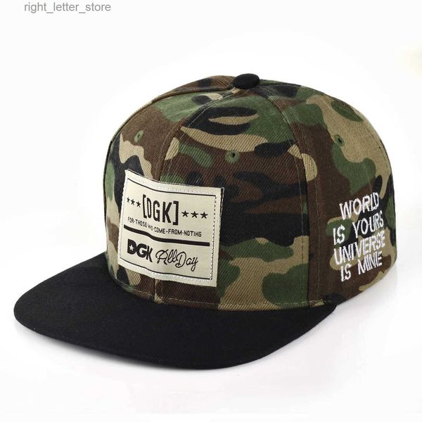 Gorras de bola Euro-American Hot DGK Camuflaje Trucker Hat Hip-hop Gorra de béisbol Hombres Running Cap Mujeres Pareja Snapback Hat YQ231214