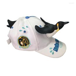 Gorras de béisbol Europa y América 3D Pingüino Viaje Padre-hijo Sombrero Regalo de Navidad Algodón Dibujos animados Béisbol Pareja Novedad Gorra especial