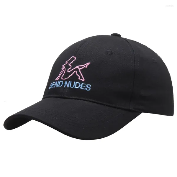 Gorras de bola Juego europeo y americano alrededor del regalo Gorra de béisbol Desnudos Bordado Hip Hop Sombrero Protección solar al aire libre