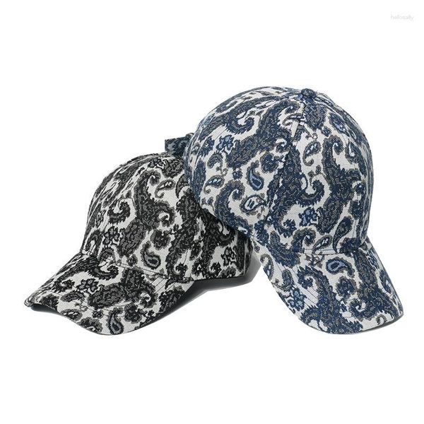 Casquettes de baseball rétro européen et américain, casquette à visière, vent National, fleur de cajou, Baseball, chapeaux de soleil d'extérieur pour hommes d'été