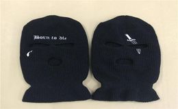 Casquettes de boule trous pour les yeux masque de Ski cagoule bonnets chauds broderie personnalisée fête chapeaux d'hiver pour Women6560016