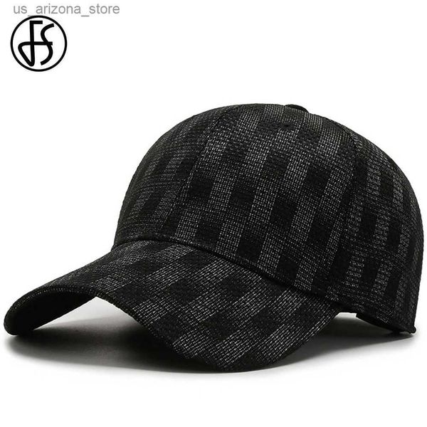 Capas de pelota F. S. Diseñador de lujo Hat de la mujer Marca de ropa de la calle Mens Bésball Black Gray British Plain Elastic Dad Hat Cassette Womens Q240425