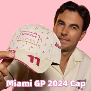 Ball Caps F1 Bulls Checo Perez Miami GP 2024 Honkbalhoed Max Verstappen Miami GP Hat Formule One Fan Truck Hat J240531DEI0
