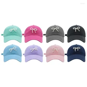 Ball Caps F42f Pearl Bow Breaspable Baseball Hat Girl Girl Adult Sports Outdoor Activity