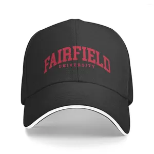 Ball Caps Fairfield University - College Font Gebogen Baseball Cap Papa Hoed Schuim Feesthoeden Heren Dames