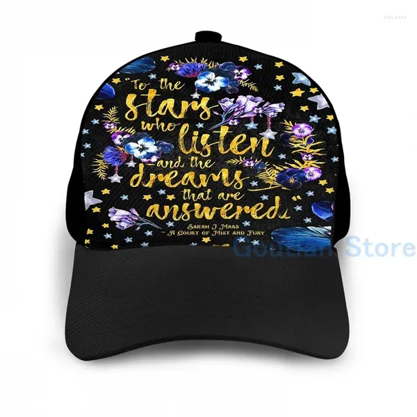 Gorras de bola Moda ACOMAF - To The Stars Gorra de baloncesto Hombres Mujeres Impresión gráfica Negro Unisex Sombrero para adultos