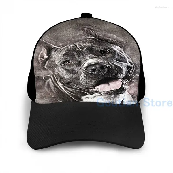Casquettes de basket-ball à la mode American Staffordshire Terrier - Amstaff pour hommes et femmes, chapeau unisexe noir à imprimé graphique pour adultes