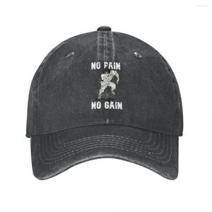 Casquettes de baseball Mode Baki Hanma The Grappler Baseball Unisexe Style Distressed Washed Sun Cap No Pain Gain Activités de plein air Chapeau