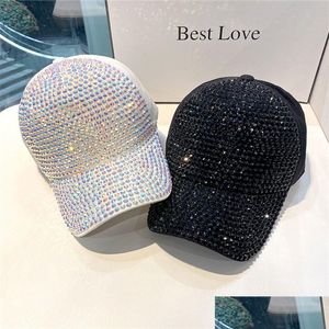 Ball Caps Fashion Baseball Cap pour femmes chapeau réglable Diamond Hip Hop Gorras Sunhat Visors Ladies KPOP 220819 DROP DIVRITEUR Accessor Dhknt