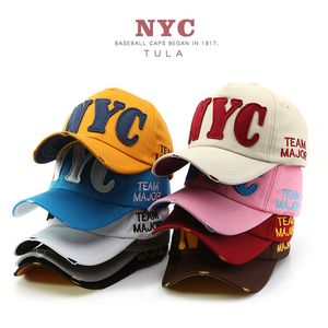 Casquettes de baseball Casquette de baseball de mode Hip Hop Chapeau réglable Lettre NYC Broderie Hommes Femmes Sports de plein air Haute Qualité Papa Chapeaux 230825