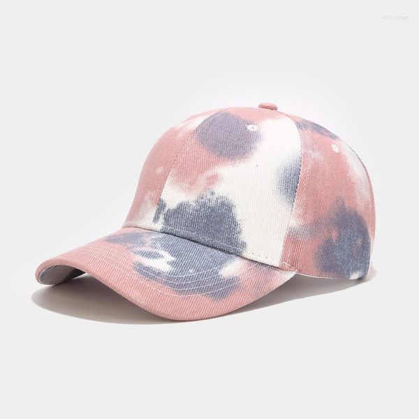 Gorras de bola Moda Gorra de béisbol Hombres Mujeres Tendencia ajustable Snapback Sombrero Tie-Dye Hip Hop Al aire libre Unisex Bone Gorras