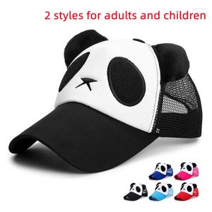 Casquettes de baseball Casquette de baseball en maille de panda de dessin animé de mode pour hommes femmes et enfants été en plein air respirant net snapback hip hop chapeau de soleil