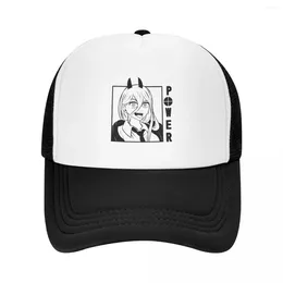 Casquettes de baseball Mode Chainsaw Man Casquette de baseball pour femmes Hommes Respirant Japon Anime Manga Power Trucker Hat Outdoor Snapback Sun Hats