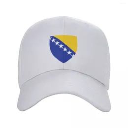 Casquettes de baseball Mode Blason Bosnie-herzégovine Chapeau de camionneur Hommes Femmes Personnalisé Réglable Adulte Casquette de Baseball Hip Hop