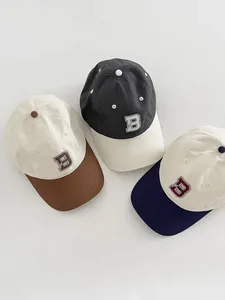 Casquettes de balle Mode Colorblock Lettre Broderie Casquette à visière douce 2024 Hommes et femmes Casual Baseball Large Bord