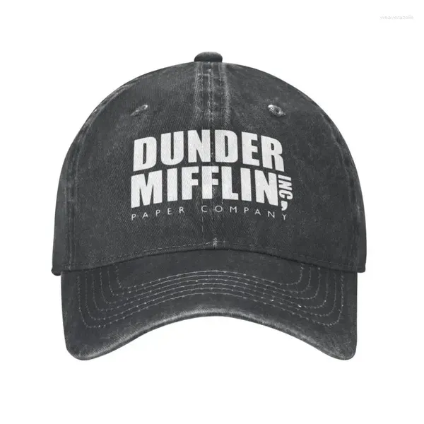 Gorras de bola Moda Dunder Mifflining Paper Company Gorra de béisbol de algodón para mujeres Hombres Transpirable La oficina TV Show Papá Sombrero Deportes