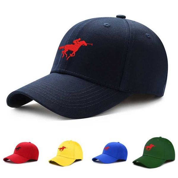 Ball Caps Fashion broderie Race de cheval Sports Child Men de baseball Structuré Coton Coton Femmes Réglables Sunbonnet Golf Cap T240429