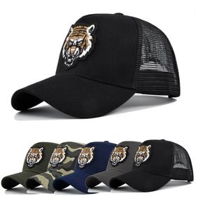 Ballkappen Mode Stickerei Tiger Baumwolle Baseball Caps Erwachsene Männer Frauen All-Match Sport Sonnenhüte Outdoor Mesh Atmungsaktive Golf Cap 230901