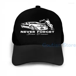 Ball Caps Fashion Fast 8 - Ne jamais oublier Walker Basketball Cap Men Femmes Femmes Graphique Imprimé noir Unisexe Chapeau adulte