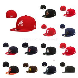 Kogelcaps mode gemonteerde hoeden snapbacks hoed mannen verstelbaar baskball voetbal Alle team logo zomer cottonoutdoor sport borduurwerk fl dhltg