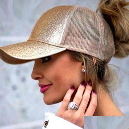 Ball Caps Mode Glitter Cap Voor Vrouwen Mesh Ademend Zomer Zonnehoed Buitensporten Baseball 12 Kleuren Drop Levering Accessoires H Otiwe