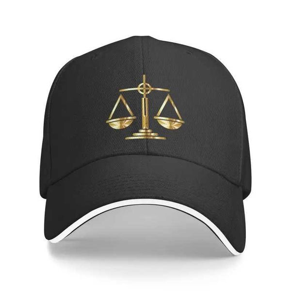 Ball Caps Fashion Gold Scales of Justice Law Gorra de béisbol para mujeres Abogados transpirables Partido Legal Dad Hat al aire libre T240524
