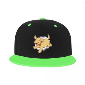 Ball Caps Fashion Golden Retriever Puppy Hip Hop Cap Spring Funny Dog Flat Skateboard Snapback Dad Hoed