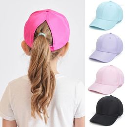 Ball Caps Fashion High Kids Boy Hat Hat Suns Baseball Ajustement Couleur solide Imprimé de couleur Baby Baby Children Pepted