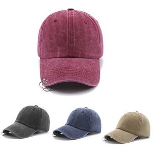Ball Caps Fashion Hip Hop Baseball CAP avec un cercle annulaire Coton Snapback Coton Hats pour femmes hommes papa Hat à réglable Kpop Corée Gorras Y240507