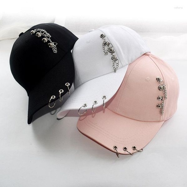 Gorras de béisbol Moda Hip Hop Sombreros de camionero Viseras Mujeres Hombres Snapback Gorra de béisbol Ajustable Vintage Cadena de hierro Casquette al aire libre