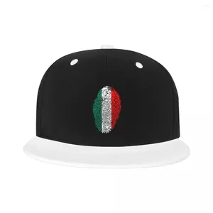 Ball Caps Fashion Italia Vingerafdruk Hip Hop Baseball Cap Dames Heren Gepersonaliseerde Snapback Unisex Retro Nationale Trots Papa Hoed Outdoor