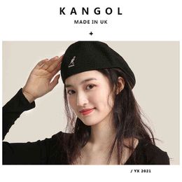 Kogelcaps mode kangol kangaroo geborduurd merk baret voor mannen en vrouwen zomer dunne dun dunne dun dunne vintage cap ademende platte pet trend j220722