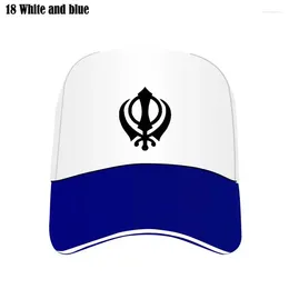 Kogelcaps mode khanda symbool heren aangepaste hoed sikh geloof punjabi embleem religie sikhisme groothandel bill cotton voor ma
