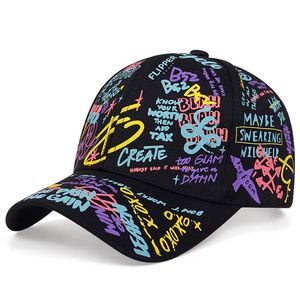 Casquettes de Baseball mode lettre casquette de Baseball Graffiti soleil Hip Hop visière printemps chapeau hommes réglable Snapback coton pour femmes chapeaux