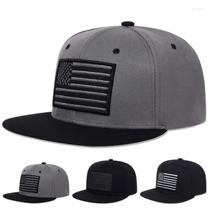 Ball Caps Fashion Men American Flag Baseball Cotton Cotton Snapback Back USA BRODEY HIP HOP HAT SPORT