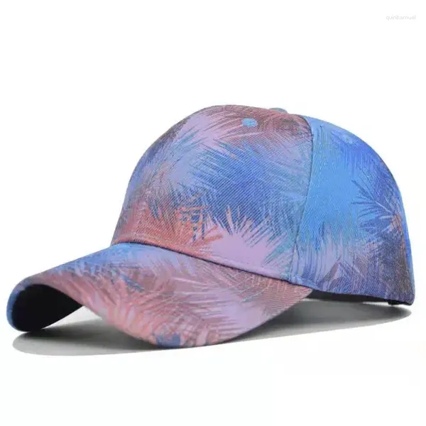 Casquettes de baseball Mode Hommes et Femmes Tie-Dye Multicolore Impression irrégulière Baseball Outdoor Street Loisirs Chapeaux de soleil Casquette