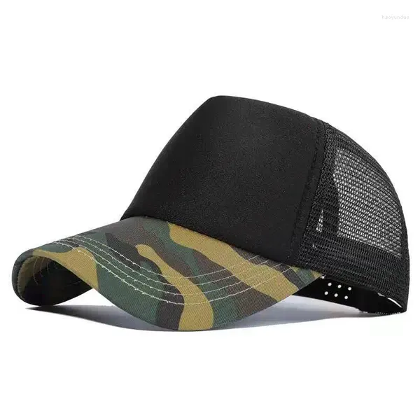 Casquettes de baseball Mode Mesh Summer Sun Hat pour hommes Femmes Casquette de baseball réglable Chapeaux de camionneur Camo Camouflage