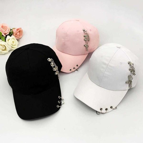 Casquettes de baseball Mode Anneau En Métal Hip-Hop Baseball C Anti-UV Lumière En Plein Air Femmes Sport Chapeau Casual Sports Hommes Femmes Visière Chapeau Réglable