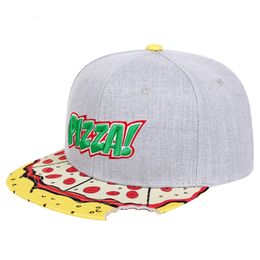 Bal Caps Mode Pizza Baseball Cap Cartoon Animatie Katoen Hoed Hip Hop Hoofddeksels Outdoor Casual Zonnehoeden Sport Groothandel 230615